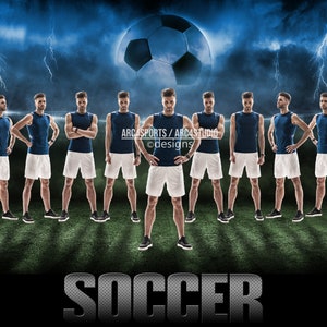 Soccer THUNDER LIGHTNING horizontal digital backgrounds