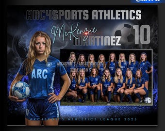Soccer Memory Mate Canva Template Legendary Team and Player Photo Layout
