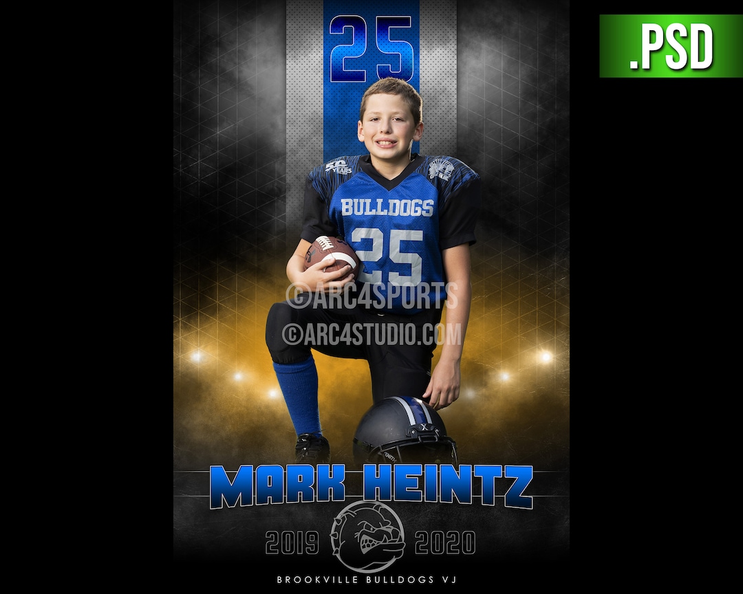 Custom Sports Poster Template: Editable Photoshop Design (PSD) - Etsy