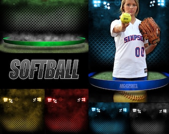 Softball GAME DAY - digital backgrounds set