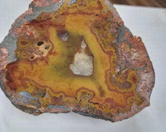 Kentucky Agate Unpolished, Rare Banded Stone, multi color