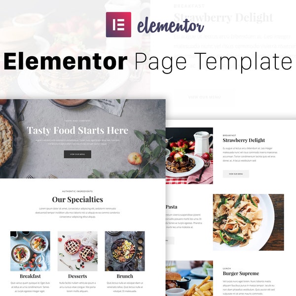 Tasty-Elementor template