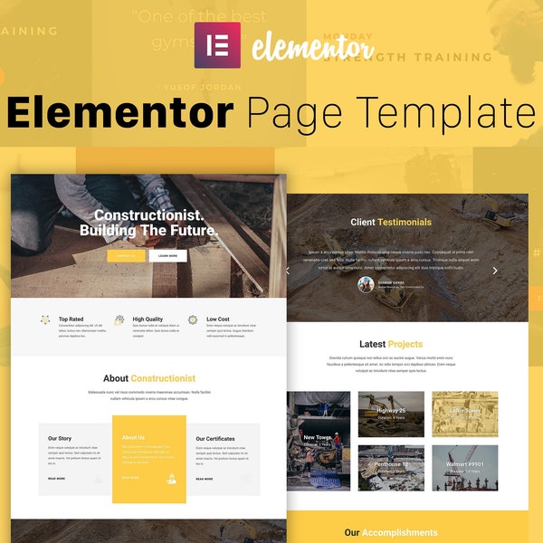 Constructionist - Elementor Template