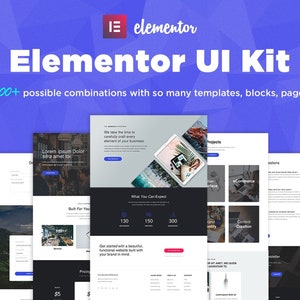 Elementor UI Kit, Templates, Blocks