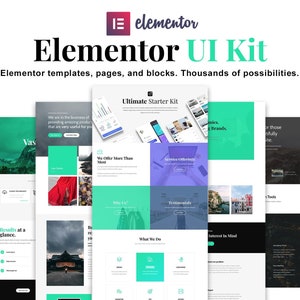 Elementor UI Kit, Templates, Blocks