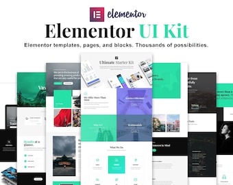 Kit de interfaz de usuario elementor, plantillas, bloques