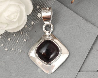 Colgante de amatista natural en plata de ley 925 - Piedra natal de febrero