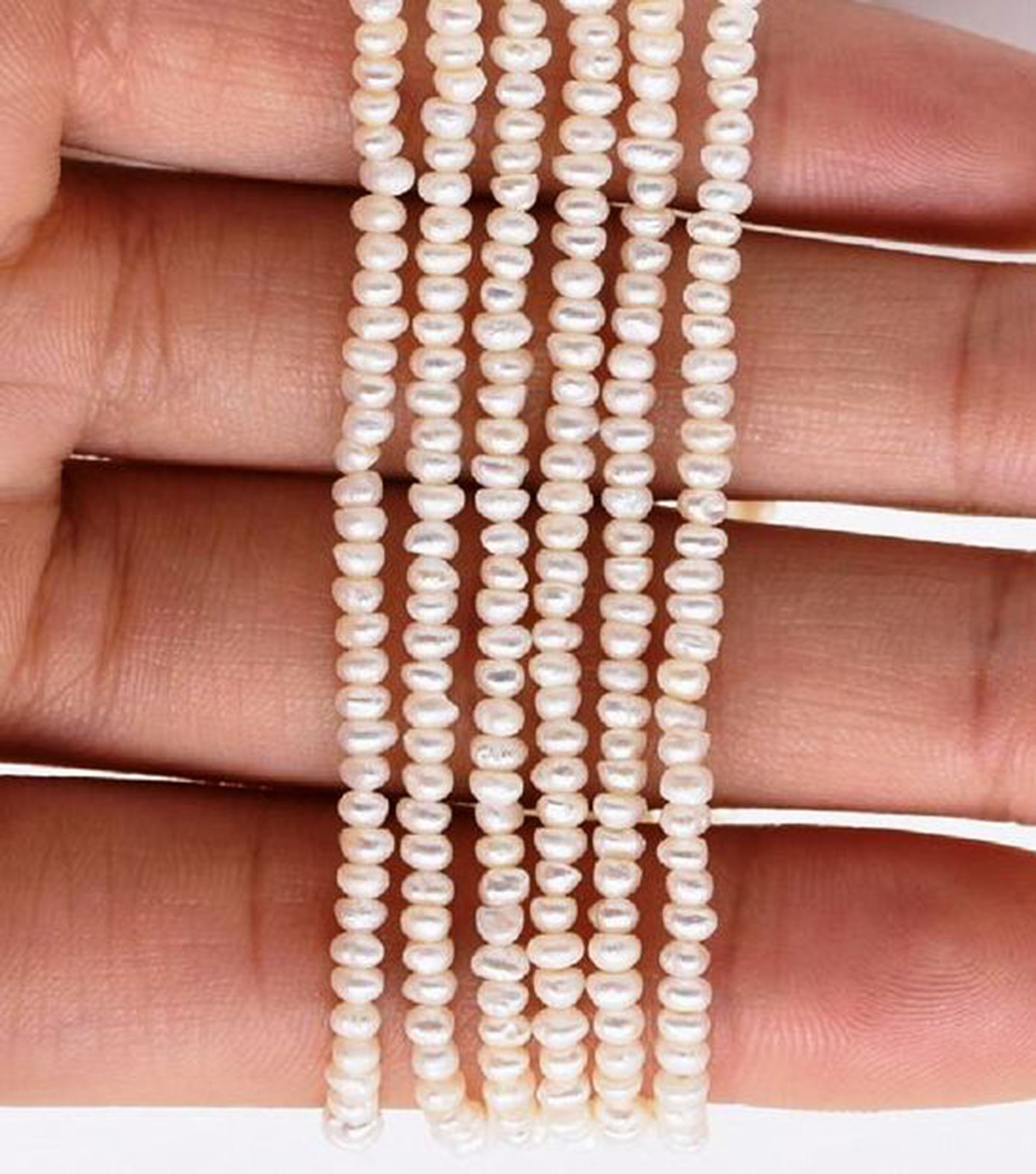 Bulk 1-2mm Natural White Tiny Seed Freshwater Pearl Beads, Genuine  Freshwater Pearls, Cultured White Small Seed Pearls,Tiny Pearls PB783