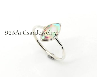 Natural Multi Opalite Ring , 925 Silver Ring , Women Ring , Statement Ring , Healing Stone Ring , Bezel Ring , Handmade Ring, Gift For Her