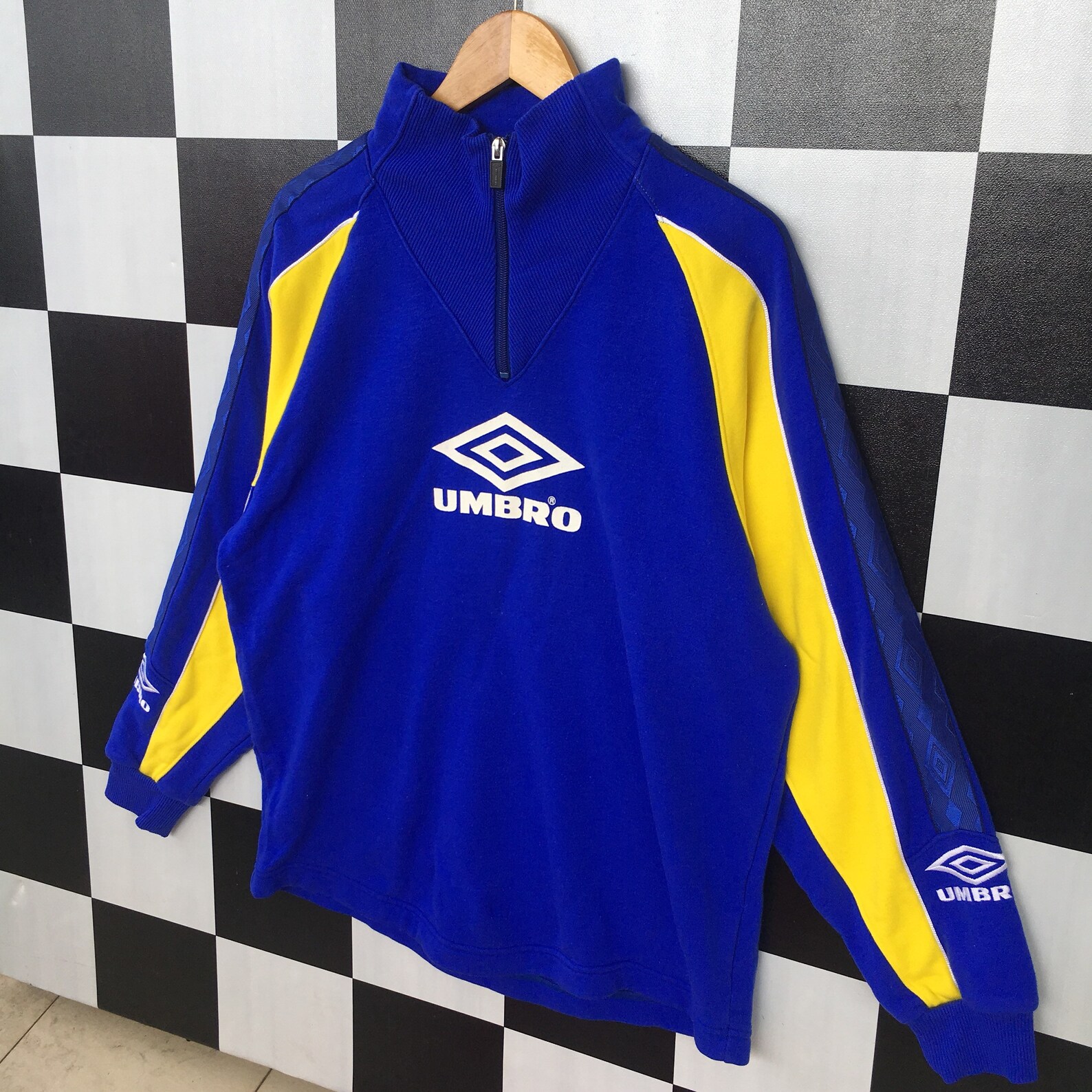 Umbro Quarter Zip Sweatshirt Jumper Umbro Crewneck Big Logo Etsy