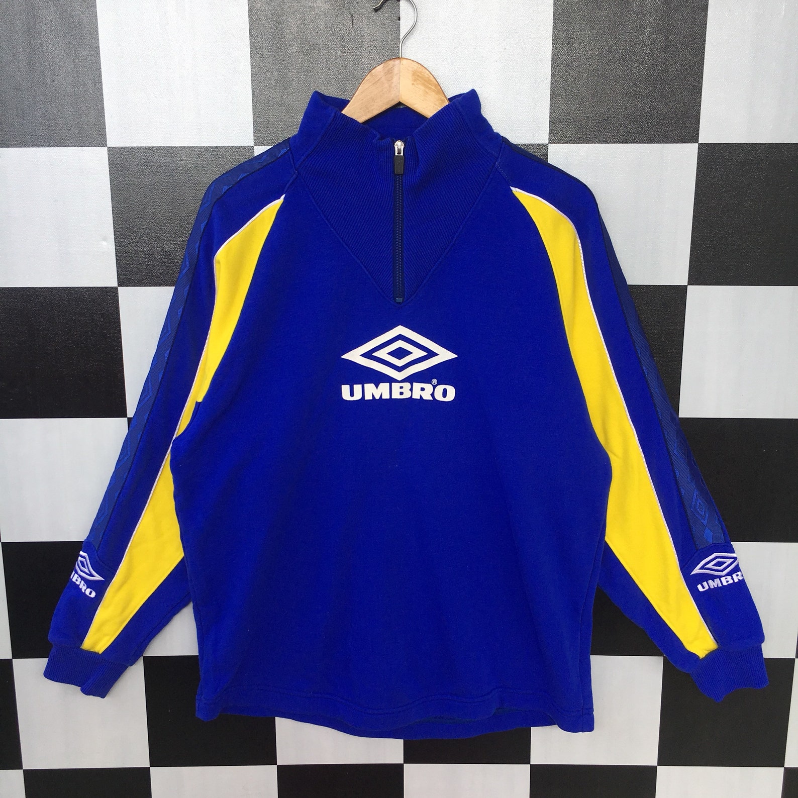 Umbro Quarter Zip Sweatshirt Jumper Umbro Crewneck Big Logo Etsy