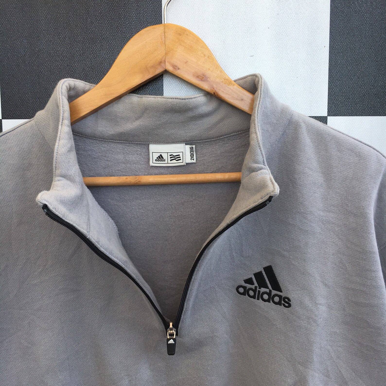 Adidas Three Stripes Quarter Zip Sweatshirt Jumper Adidas | Etsy