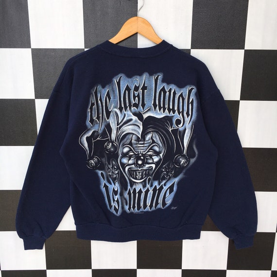 Vintage 90s Joker The Last Laugh Is Mine Sweatshirt Jumper Etsy