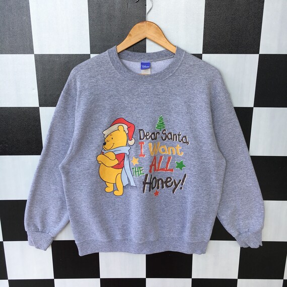 Vintage 90s Winnie The Pooh Christmas Sweatshirt Jumper Winnie | Etsy