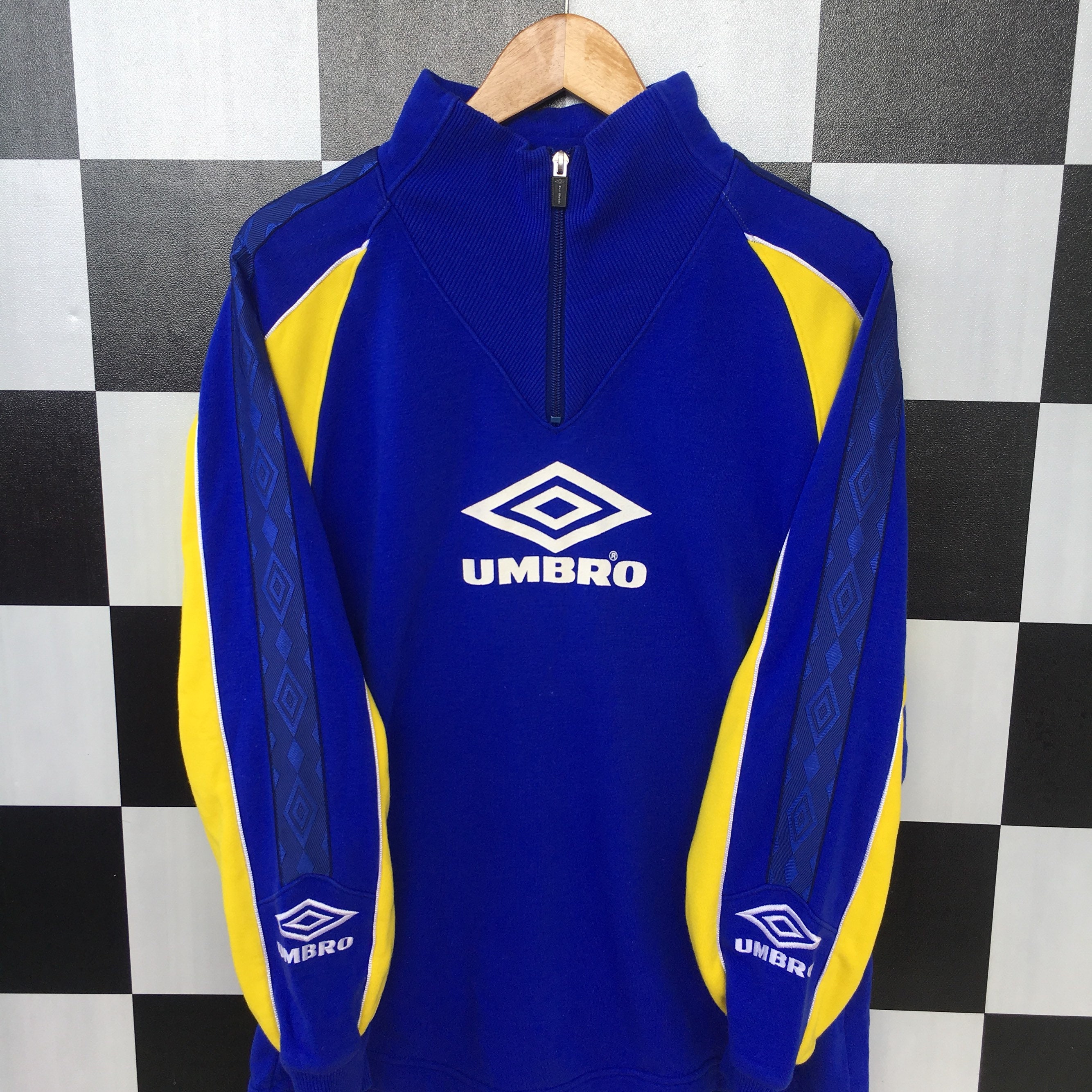 Umbro Quarter Zip Sweatshirt Jumper Umbro Crewneck Big Logo Etsy