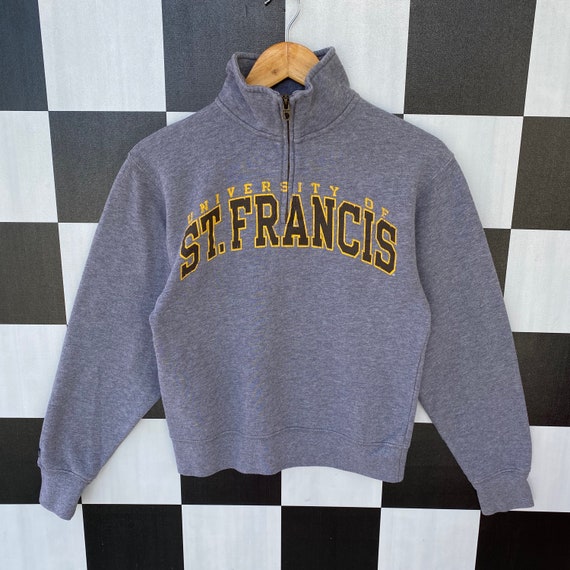 Vintage 90s University of St. Francis Quarter Zip Sweatshirt | Etsy