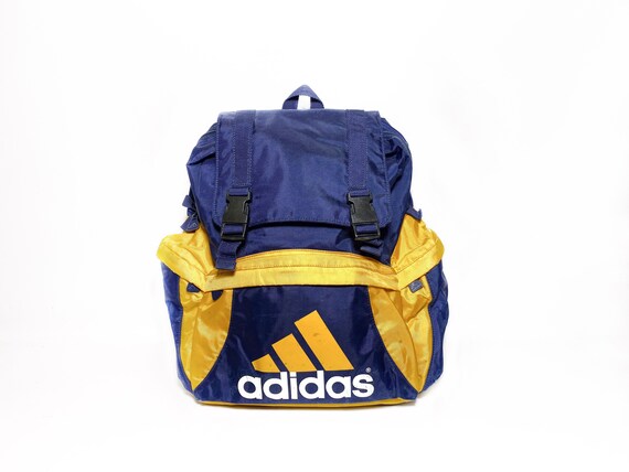 Vintage ADIDAS mochila Amarillo azul Etsy México