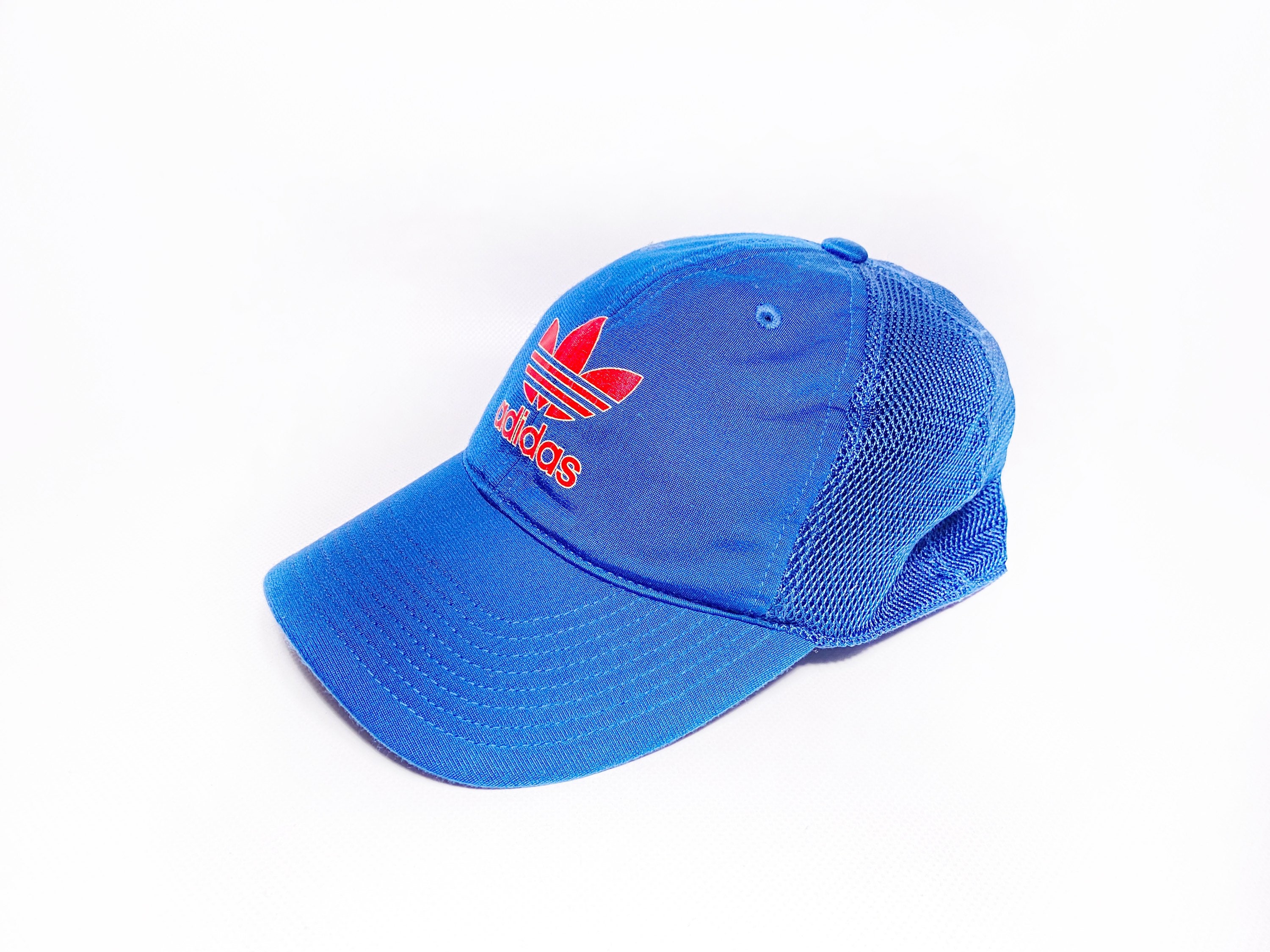 Vintage ADIDAS Big Logo Cap Blue Black 
