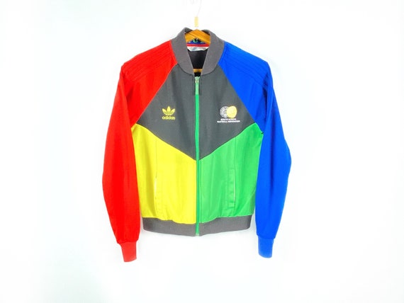 Vintage South Africa Track Top Jacket Rare Originals Adidas Multicolor Womens Size 40 Authentic Retro Wear Classic Sport Streetwear Rare