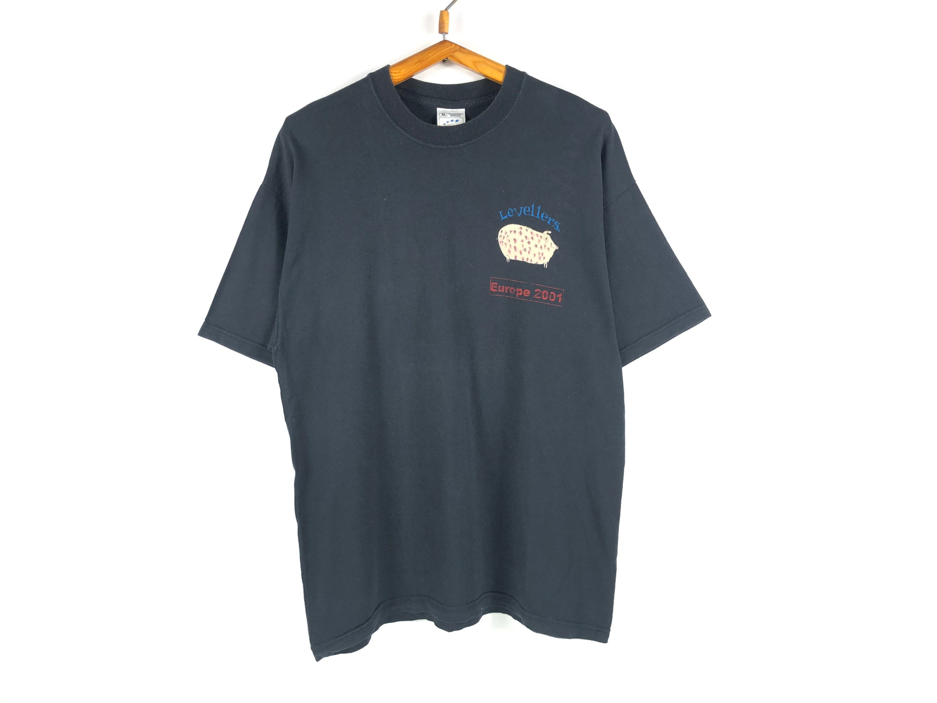 Rare Vintage Levellers Tshirt XL 2001 Europe 00s Black Rock Etsy UK