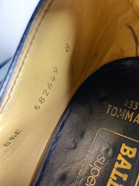 vintage Bally Switzerland Black Leather Slip On Split… - Gem