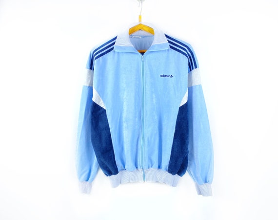 Rara vintage ADIDAS Challenger 70s Velour Blue Etsy España