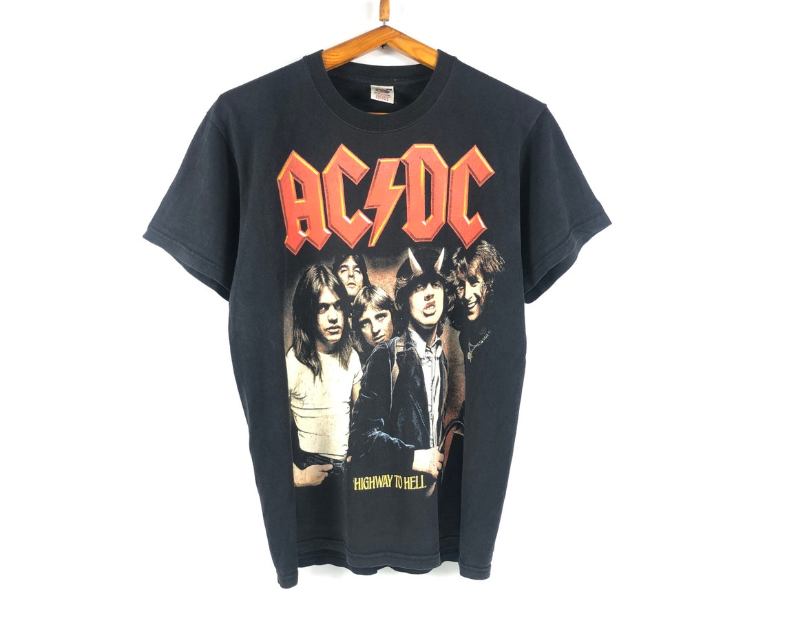 Rare Vintage Band T Shirt Men Size M AC/DC Highway To Hell tee | Etsy