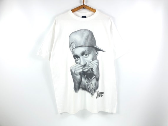 Vintage TUPAC 2PAC Shakur Rap Tee Shirt Death Row Ice Cube Dr