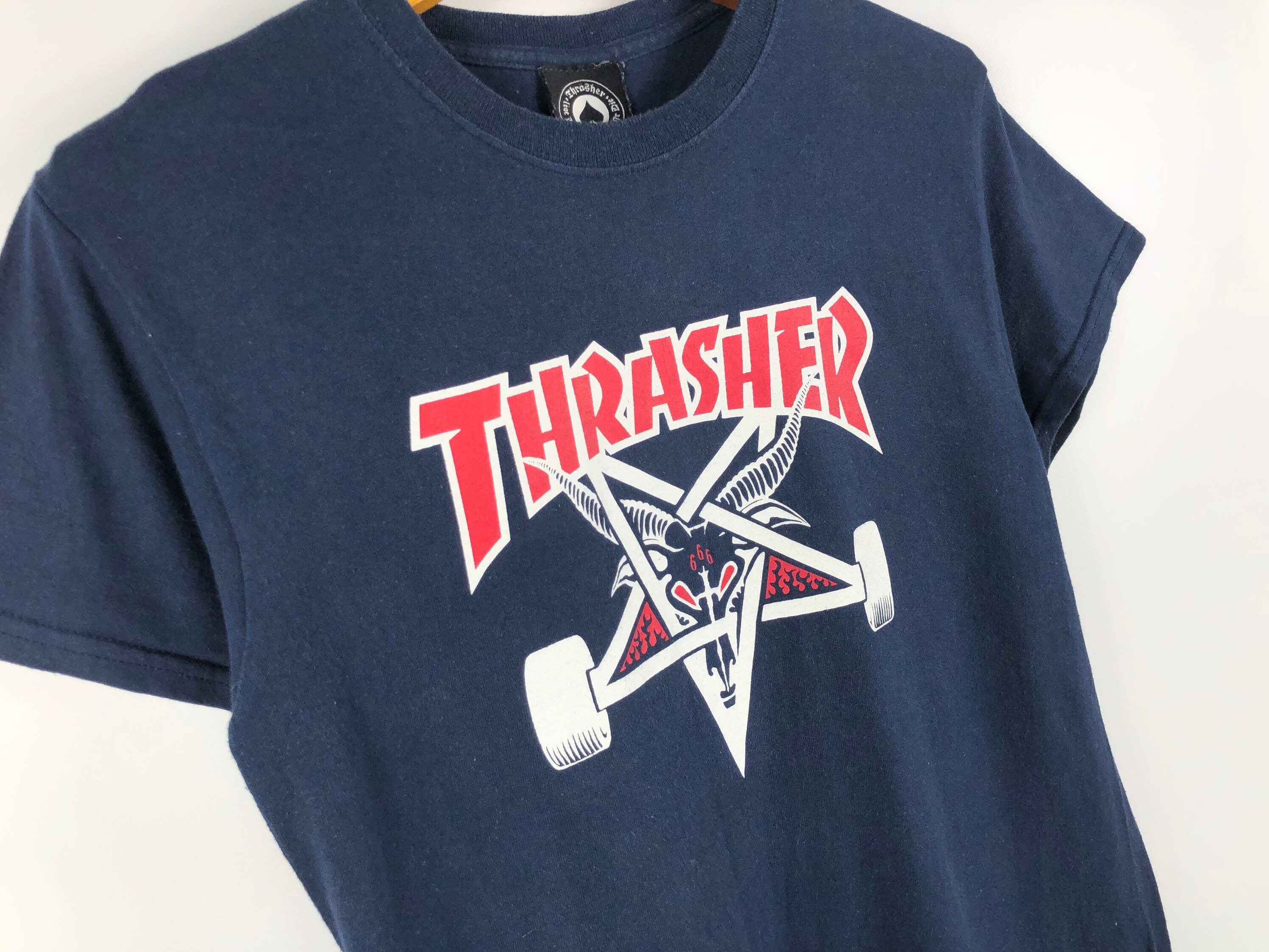 Rare Thrasher Shirt Mens Size S Navy 