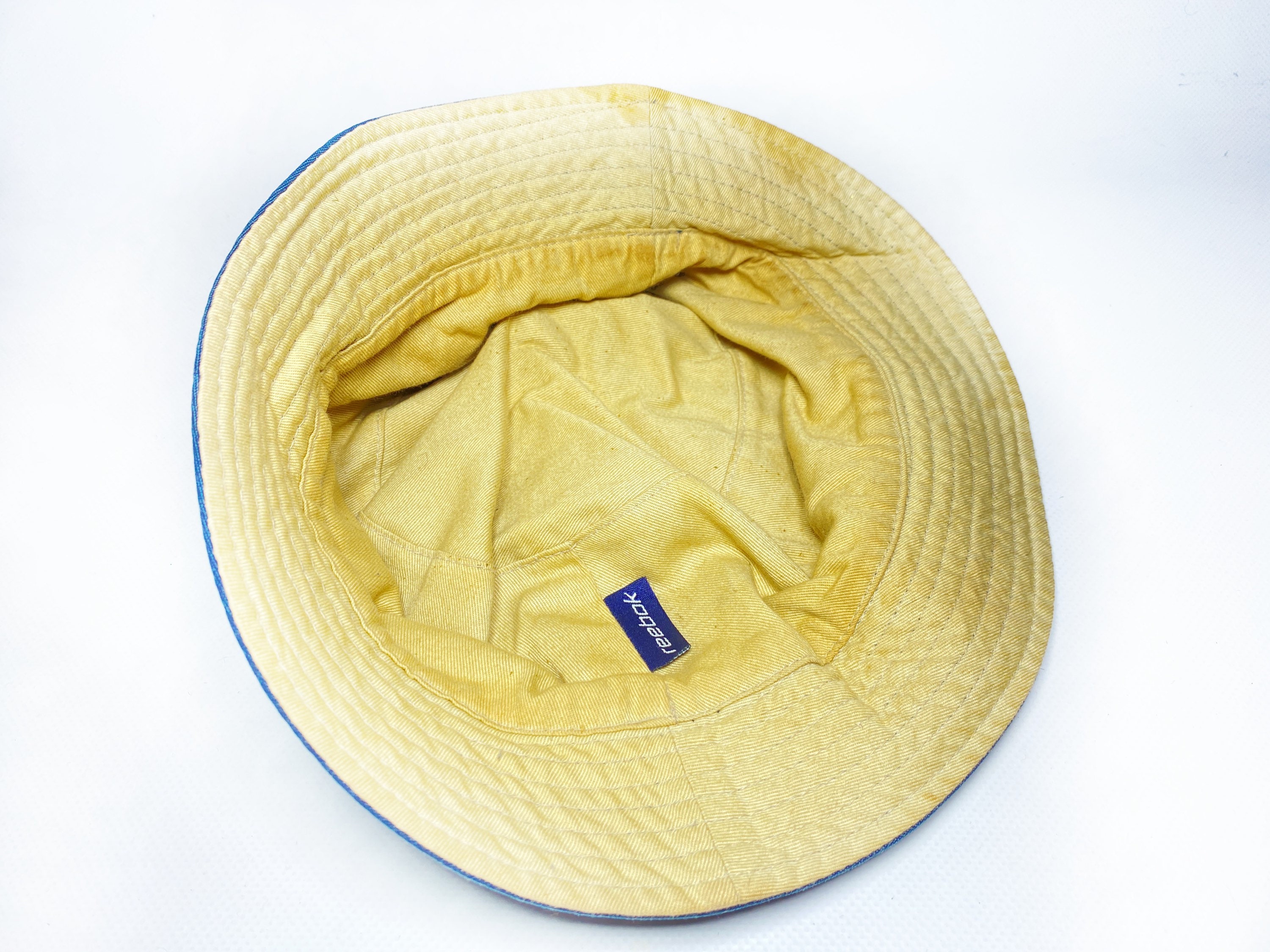 Vintage Men's Reebok Greg Norman Straw Hat The Shark Banded Beige Navy Blue retro hip hop hippie streetwear authentic style luxury 90s 80