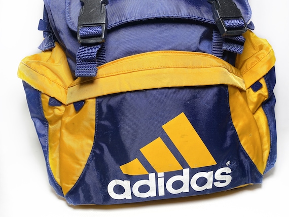 Vintage ADIDAS mochila Amarillo azul Etsy México