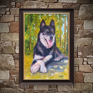 Peinture de portrait de chien/peinture originale de portrait d'animal de compagnie à l'huile/peinture de chien/art de chat personnalisé/art de chien personnalisé/