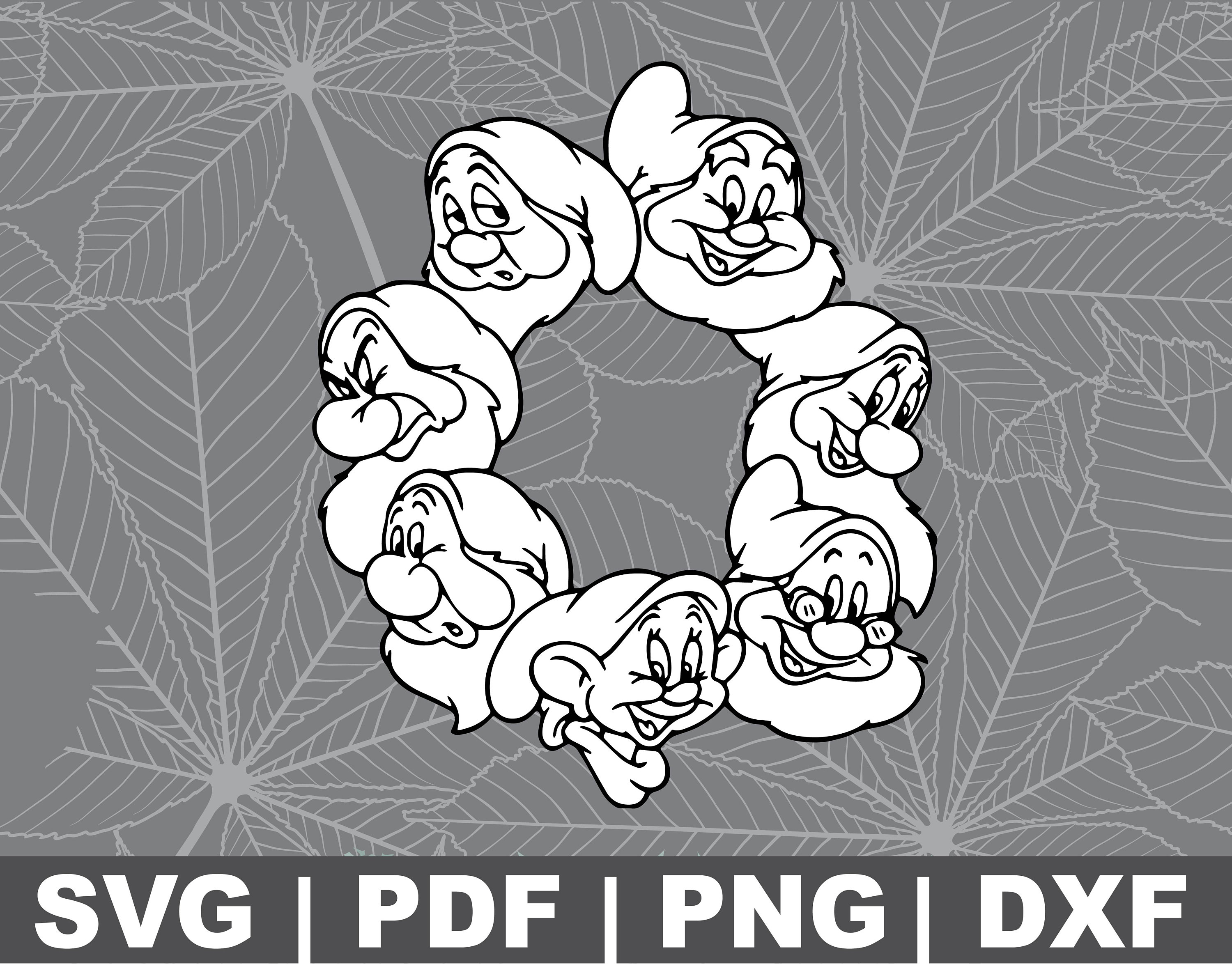 The Seven Dwarfs svg dxf Cricut Silhouette Cut File | Etsy
