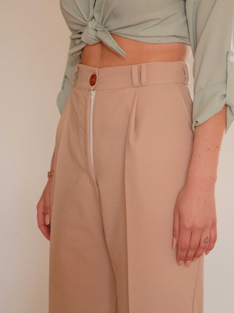 Inès High Waisted Trousers Digital Pattern // UK 4-24, US 0-20 // PDF Sewing Patterns image 9