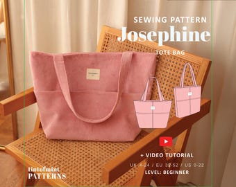 Josephine Bag PDF Digital Sewing Pattern / One Size/ + Video Tutorial