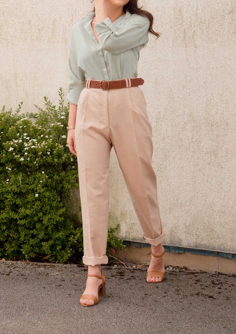 Inès High Waisted Trousers Digital Pattern // UK 4-24, US 0-20 // PDF Sewing Patterns image 2