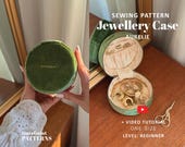 Jewelry Case Sewing Pattern PDF | Travel Jewelry Box | Round Pouch Organizer | Beginner Friendly | Video Tutorial
