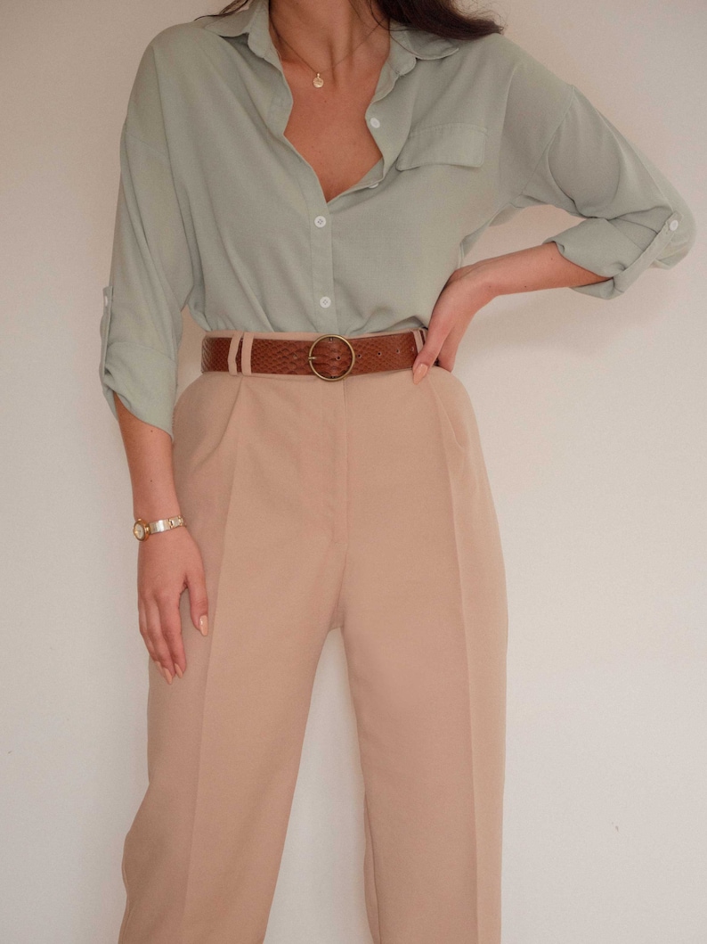 Inès High Waisted Trousers Digital Pattern // UK 4-24, US 0-20 // PDF Sewing Patterns image 5