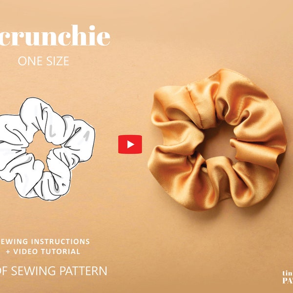 Scrunchie Digital Sewing Pattern PDF // ONE SIZE //