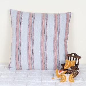 Cushion Cover Indian Handmade Cotton Woven Textured Pillowcase Natural Cotton Premium Handloom Textured Boho Home Dorm Decor Pillow Cover