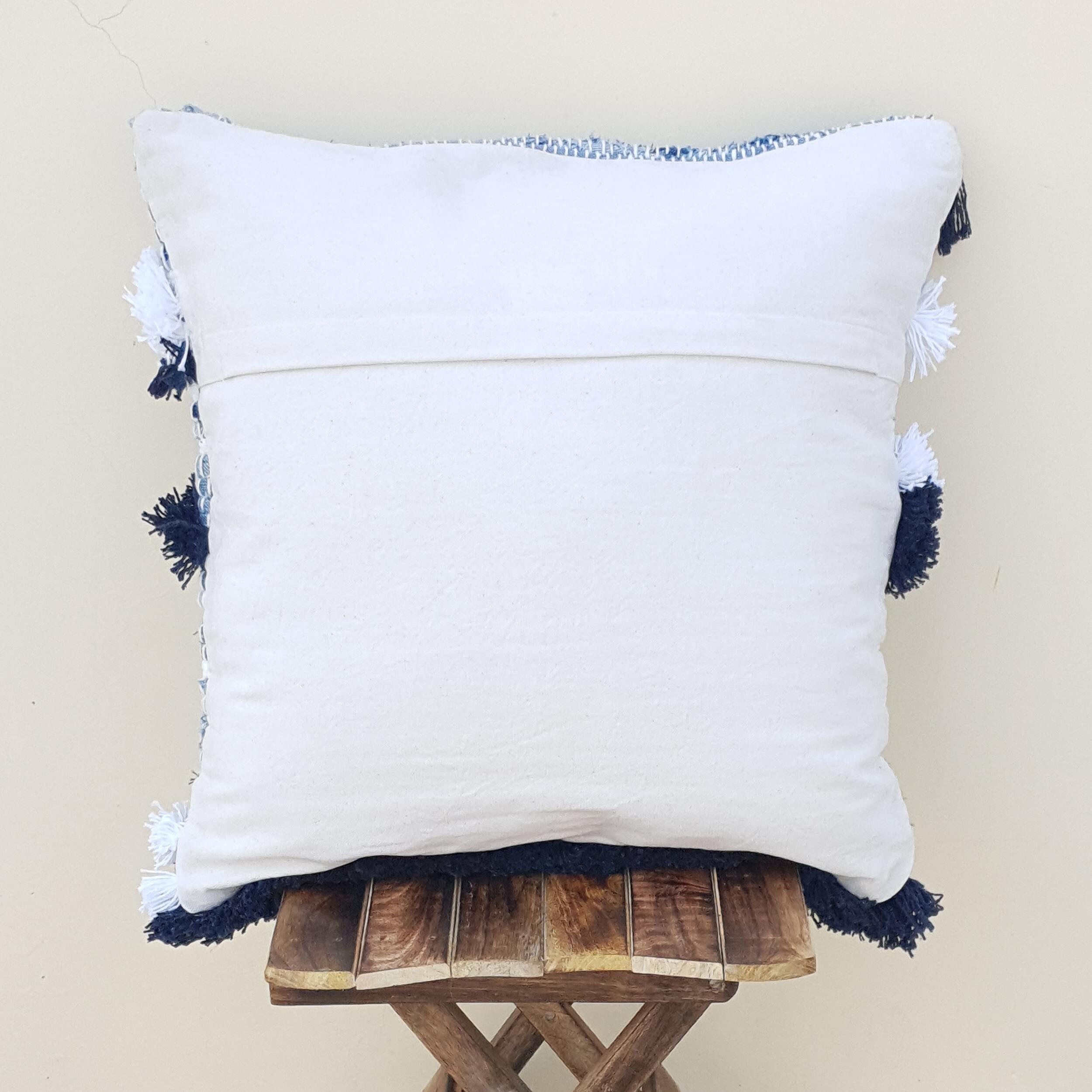 Cushion Cover 45x45 Cotton Recycled Denim Woven Tufted Etsy