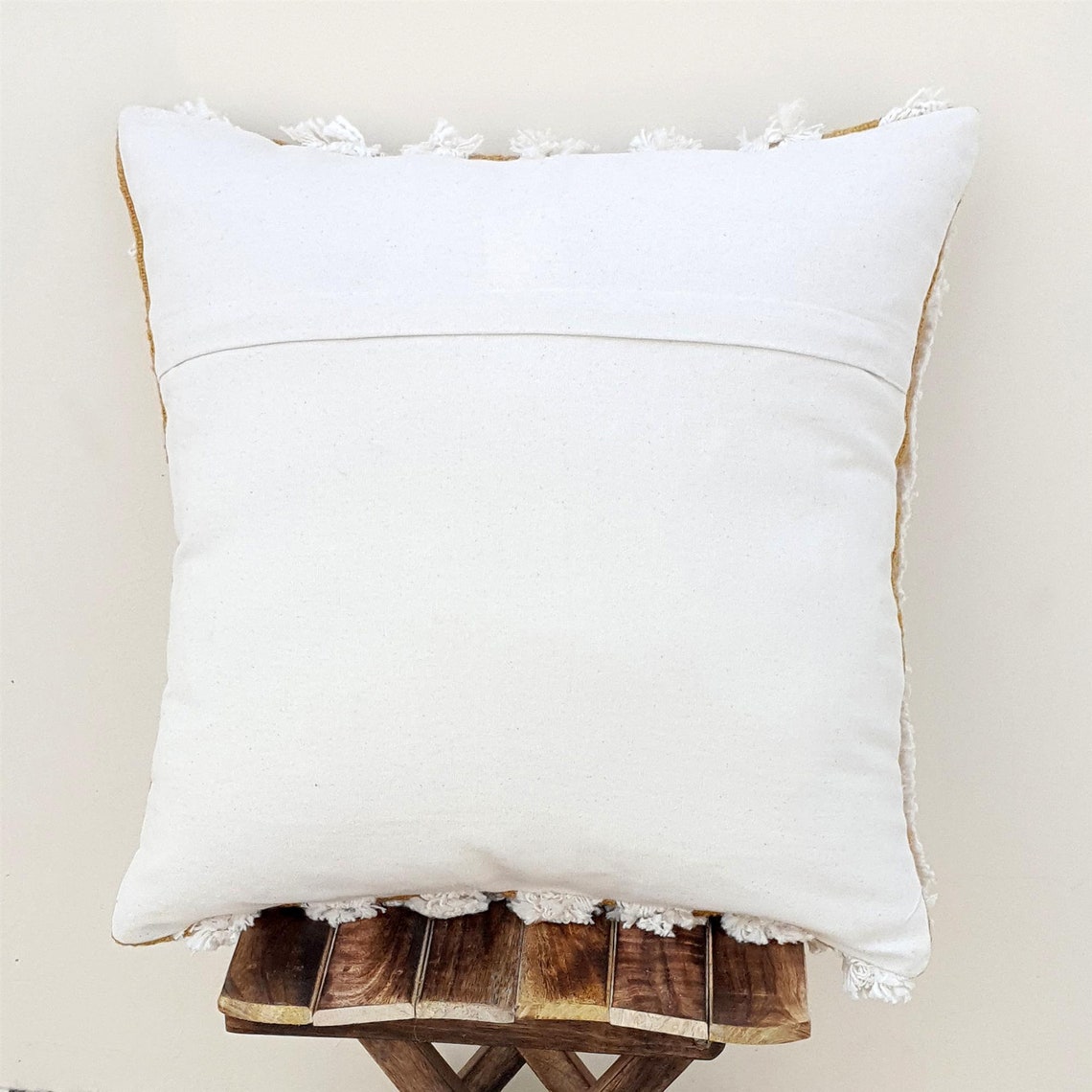 Mustard Cushion Cover 45x45 100 Cotton Tufted Textured Etsy