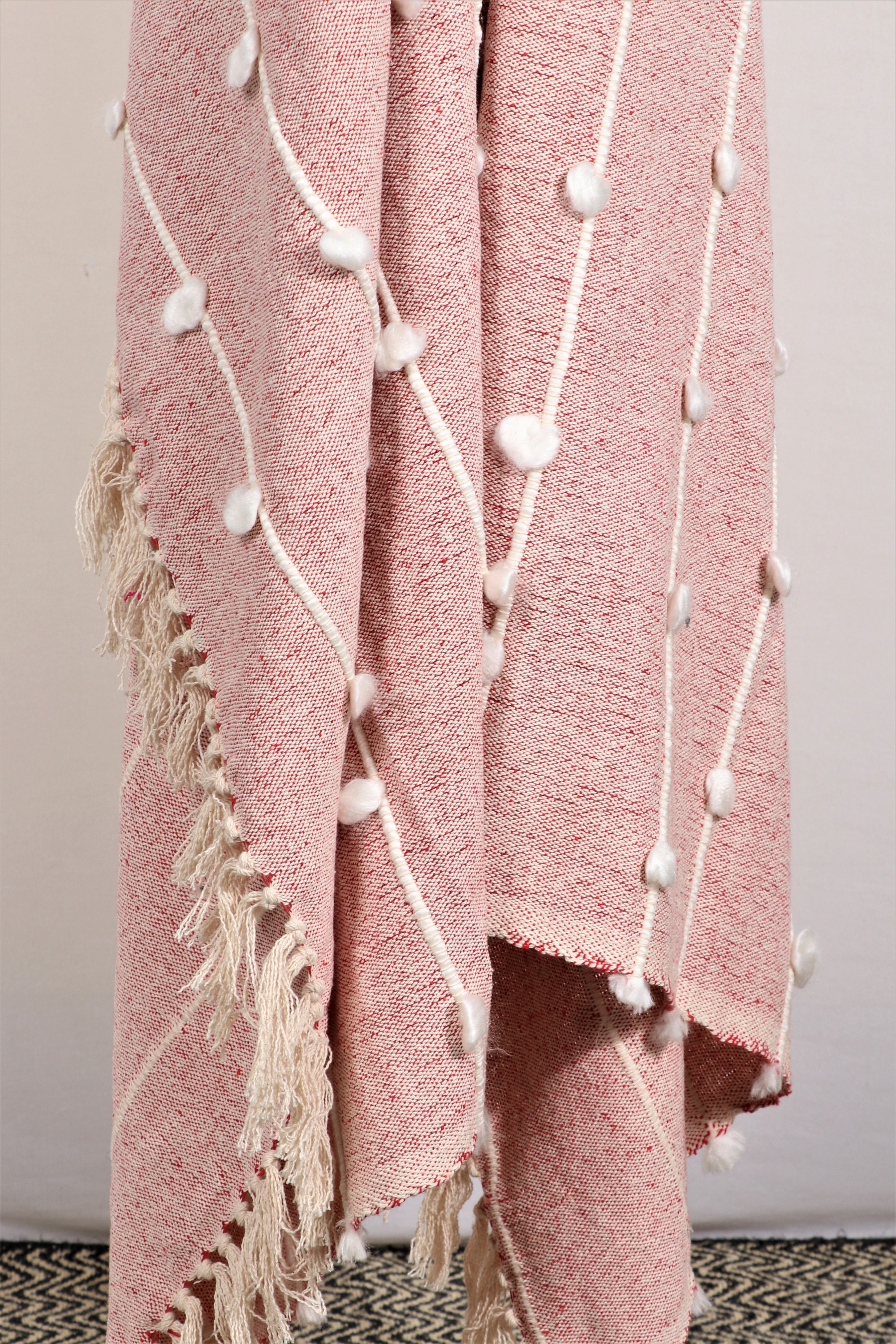 Woven Throw Blankets 100 Cotton White Throw Rug 50x60 Etsy