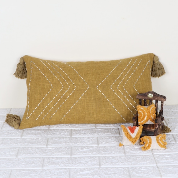 handmade designer pillows decorative pillows for sofa mustard couch pillow  cover