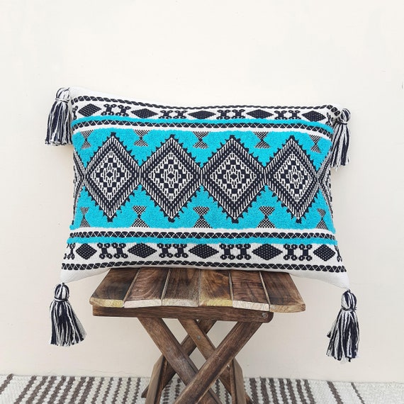 Teal and cheap black cushions