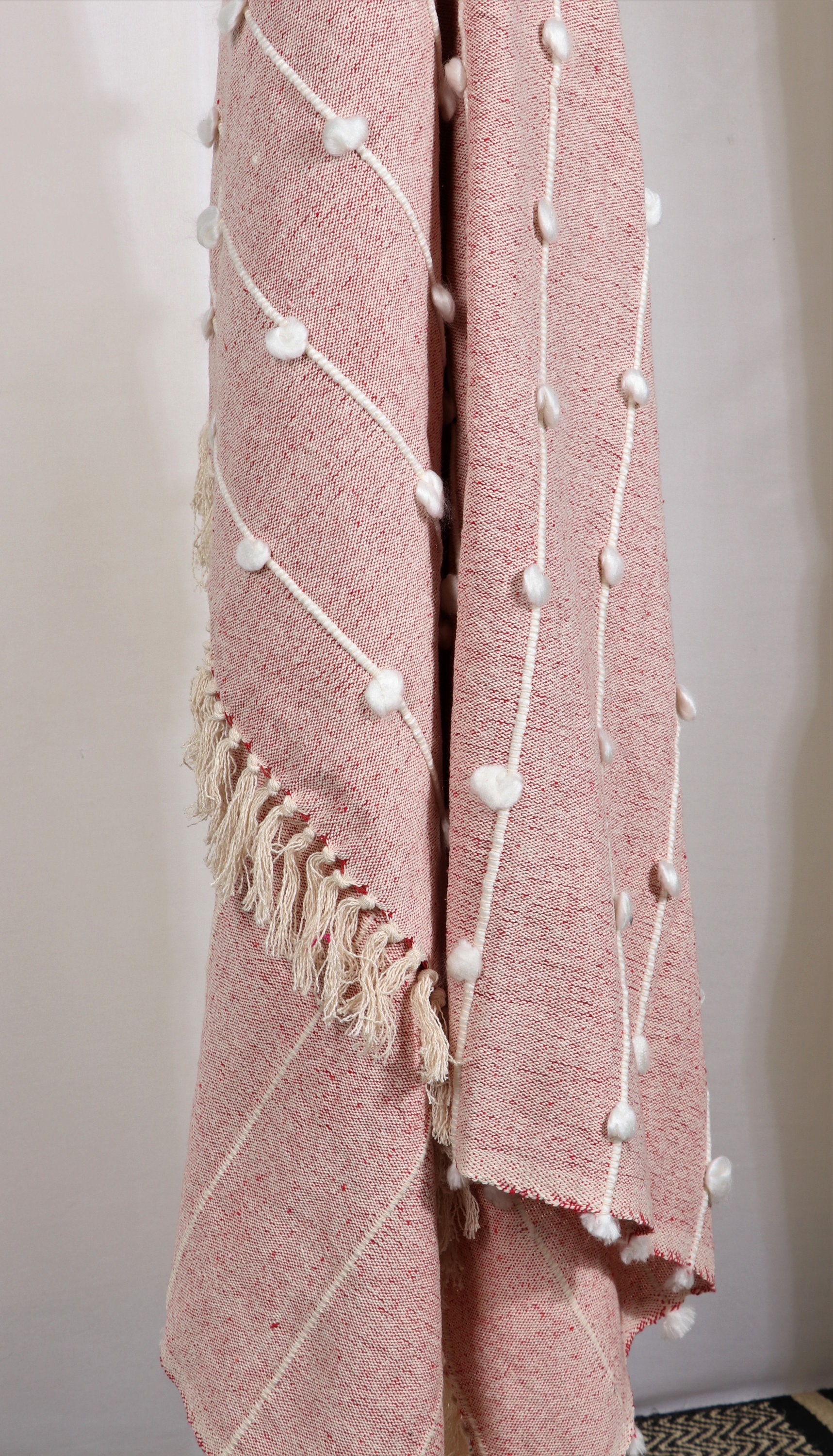 Woven Throw Blankets 100 Cotton White Throw Rug 50x60 Etsy