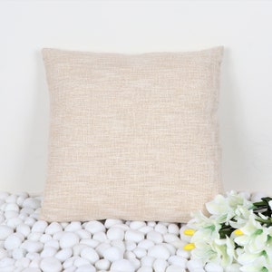 Ivory and Golden Tufted Pillow Cover: Indian Boho Home Decor (20x20 Inches)