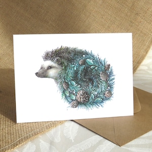 Yule Hog 5x7 » Hedgehog Carte de vœux