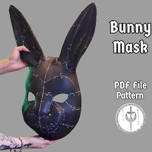 Bunny Mask Pattern PDF - EVA Foam Rabbit Template for Fursuit, LARP, Cosplay