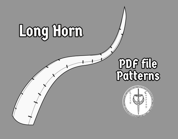 Long Horn PDF Pattern Base for Eva Foam | Etsy